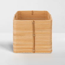 Load image into Gallery viewer, Reeded Rattan Bin
