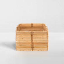 Load image into Gallery viewer, Reeded Rattan Bin
